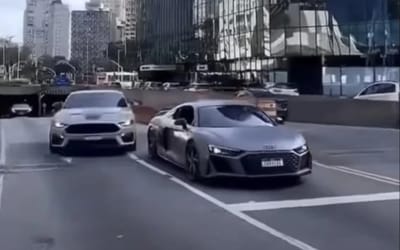 Audi R8 and Ford Mustang Mach 1 go head-to-head to show the wild difference between German and American brakes