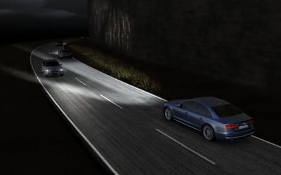Audi’s new LED Digital Matrix headlights are illegal in America but witnessing them in action it's hard to see why
