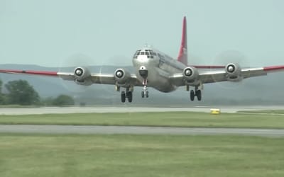 Historic Boeing C-97 Angel of Deliverance that first flew during World War II takes off once more in unforgettable footage