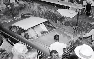 Oklahoma officials buried a 1957 Plymouth Belvedere in concrete vault for 50 years