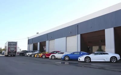 Billionaire decided to move his entire supercar collection from LA to Paris in one journey