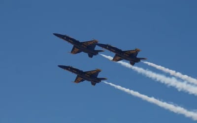 Blue Angels perform death-defying maneuver at nearly speed of sound over residential area