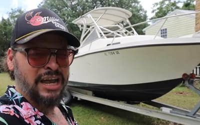 Florida man spends a whole year fixing free boat then takes it on the water for the first time in exhilarating moment