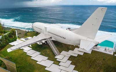Man who owns Boeing 737 private jet villa gives tour inside and it's as wild as it looks