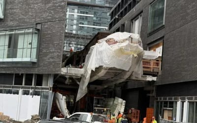 Retired United Airlines Boeing 747-400 becomes landmark in Seattle as it's literally wedged between two skyscrapers