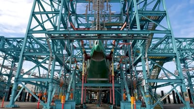 This Boeing 777X is going through a fatigue test of 120,000 simulated flights and this is why it's so important