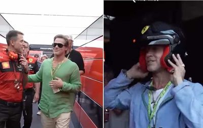 Watch Brad Pitt get behind the wheel of an F1 car at Silverstone