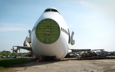 Boeing 747 worth $270,000,000 broken down and reassembled in painstaking process that's captured on film for first ever time