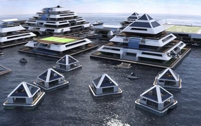 Breathtaking floating city made out of pyramids is a utopia we’ll have to wait to see