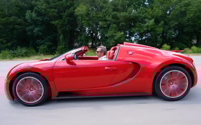 Man who put extremely cheap Chinese wheels on his Bugatti Veyron Grand Sport tests to see if they can survive a top speed run