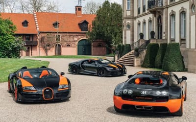 One lucky Bugatti owner has all three world-record-breaking cars