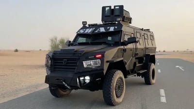 Supercar Blondie went off-roading in a custom SWAT police vehicle and had something wild to show us