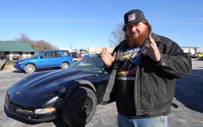 Kansas YouTuber just turned a C5 Corvette into the ultimate winter toy by swapping wheels for tracks and skis