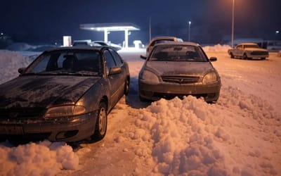 Drivers in Georgia had to spend the night at a gas station as icy roads cause chaos