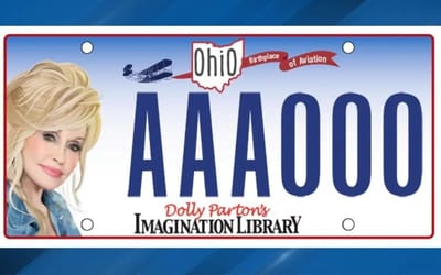 Ohio is winning at license plates because you can get one with Dolly Parton’s face on it