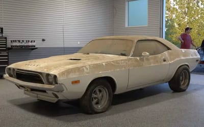 Dodge Challenger sitting in barn for over 30 years is hiding a very big problem inside