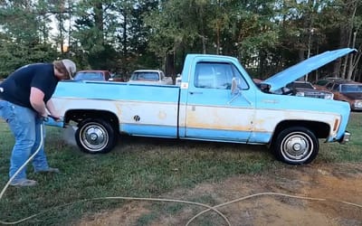 There is something extremely rare about rusty 1974 Chevy C10 truck discovered in barn find