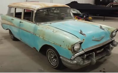 Man digs 1957 Chevy wagon out of hiding for first drive before realizing he’s bought a ‘lemon’