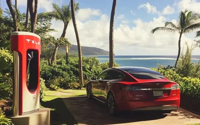 Billionaire has a Tesla Supercharger installed on his private island, which makes his daily driver a surprise