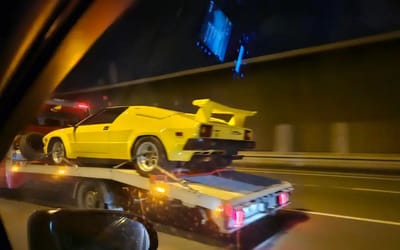 Stunning mysterious yellow car spotted on trailer on Polish highway is not quite what the spotter thought it was