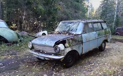 1965 Opel Kadett Caravan has been in old junkyard for 45 years, mystery behind its abandonment may be solved