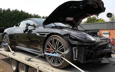 Man bought damaged 2024 Aston Martin DB12 with 29 miles on the clock and rebuilt it in a day