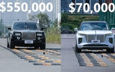 Fake Chinese Rolls-Royce went up against the real thing in a suspension test with shocking results