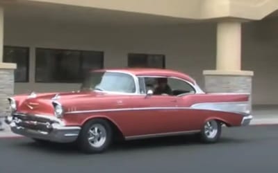 Dad surprised with a completely restored 1957 Chevy Bel Air on his birthday after countless hours and cash