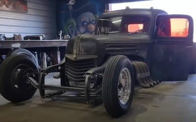 Kansas man with a vision transforms a salvage yard 1947 Ford into a one-of-a-kind rat rod