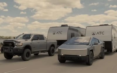 Tesla Cybertruck and a Ram 2500 Cummins truck battled out towing 8,000-pound 28-foot trailers with results revealing a clear diesel vs electric mismatch