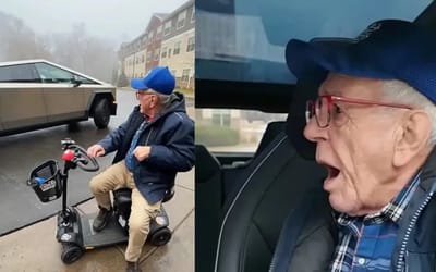 An 83-year-old Ford retiree checked out a Tesla Cybertruck for the first time and had absolutely no filter