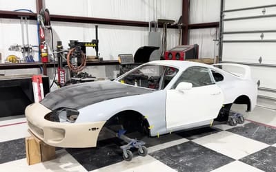 Man rebuilding a wrecked Toyota Supra says it’s the hardest build he’s ever done, to search for rare parts he went on a 1,100-mile journey to Missouri