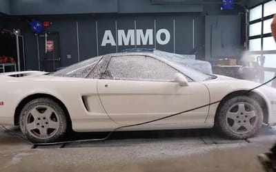 1992 Acura NSX has an unbelievably satisfying wash, its first in 22 years