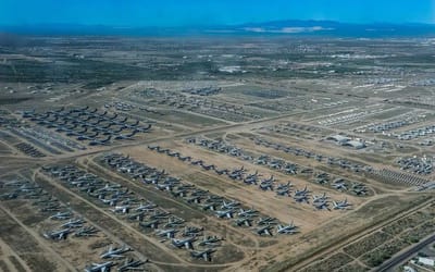 The happy accident that means planes at largest aircraft boneyard will never die despite being in desert