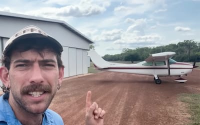 Man buys a Cessna 182P as his first ever plane to fly around the Australian Outback