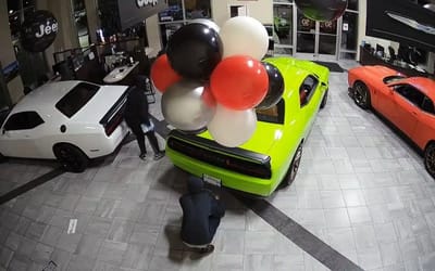 Thieves make off with six new Dodge Challenger Hellcat cars