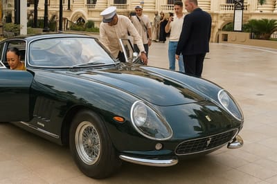 Charles Leclerc seen behind the wheel of a $2.7M vintage Ferrari and it's a thing of beauty