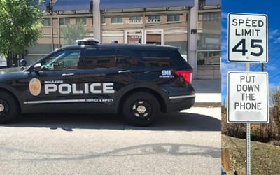 Concerned Colorado citizen tries to stop dangerous driving by putting up their own traffic signs