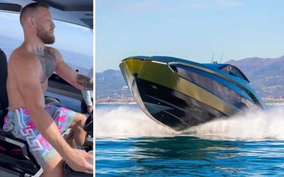 Conor McGregor shows off his spectacular Lamborghini yacht