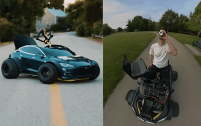 YouTuber builds a self-driving go-kart based on Tesla’s Full Self Drive