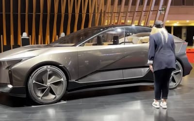 Supercar Blondie bowed when she saw Lexus’ SUV of the future, not out of respect, just because that’s how you open it