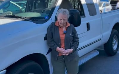 92-year-old Californian woman refuses to drive anything but her manual 2000 Ford F-250 Super Duty pickup truck