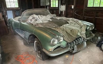 After 40 years abandoned in a Connecticut garage this 1958 Corvette finally found its way home