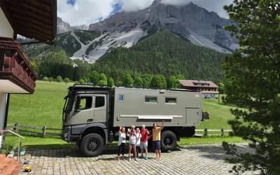 Couple from Germany travel the world in ultimate 4×4 expedition vehicle named ‘Frank the Tank’