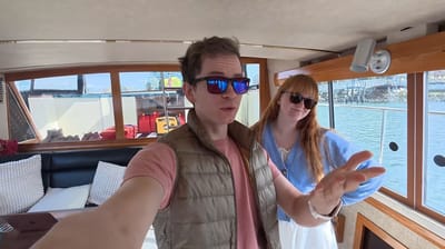Canada couple try and get their 45ft Bayliner Bodega boat powered by a Toyota Prius to see if they can get it running for free