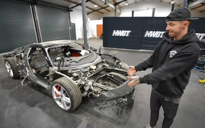 Mat Armstrong buys a heavily crashed Ferrari 296 and turns to eBay for a rare part that saves thousands