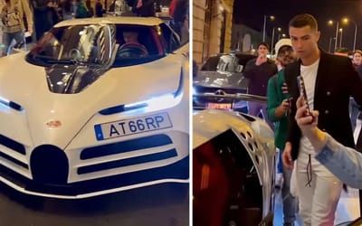 Cristiano Ronaldo spotted in Madrid with ultra-rare Bugatti Centodieci worth $9 million