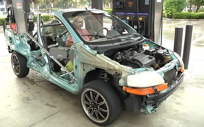 Florida man drives around in a completely chopped Chevy Aveo and has quite an unbelievable reason for it