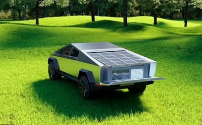 Tesla Cybertruck owner shows how they managed to use mobile solar panels to charge the car