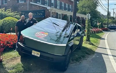 Two restaurateurs in New Jersey turned Cybertruck into mobile pizza oven and aspire to cook for Elon Musk